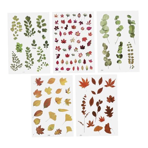 Homoyoyo 5 Stück Teiliges DIY Blütenaufkleber Selbstklebende Epoxidharz Sticker für Scrapbooking und Basteln Kreative Blütenfüllstoffe Bunten Designs für Kunstprojekte von Homoyoyo