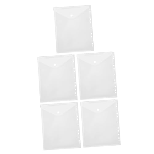 Homoyoyo 5 Stück Teiliges Dokumententaschen Transparente Praktische Organizer mit Löchern für Fotos und Unterlagen Kompatibel mit Ordnern für Büro und Zuhause von Homoyoyo