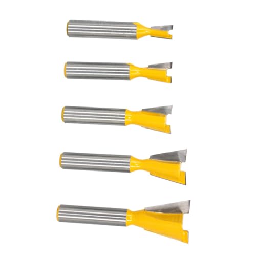 Homoyoyo 5 Stück Teiliges Dovetail Fräserset mit Hartmetallklingen Schaft Holzfräser für Halboffene Nutverbindungen Hitzebeständig Präzise Holzbearbeitung für Kästen Möbelbau Homoyoyo 5 Stück Teiliges Dovetail Fräserset mit Hartmetallklingen Schaft Holzfräser für Halboffene Nutverbindungen Hitzebeständig Präzise Holzbearbeitung für Kästen Möbelbau von Homoyoyo
