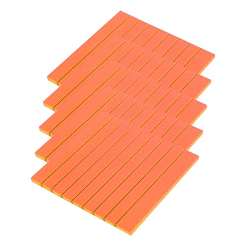 Homoyoyo 5 Stück Teiliges Durchsichtiger Multifunktionaler Memo Pads mit Portable Haftnotizen für Büro Zuhause und Schule Semi Transparente Notizzettel in Leuchtendem Orange von Homoyoyo