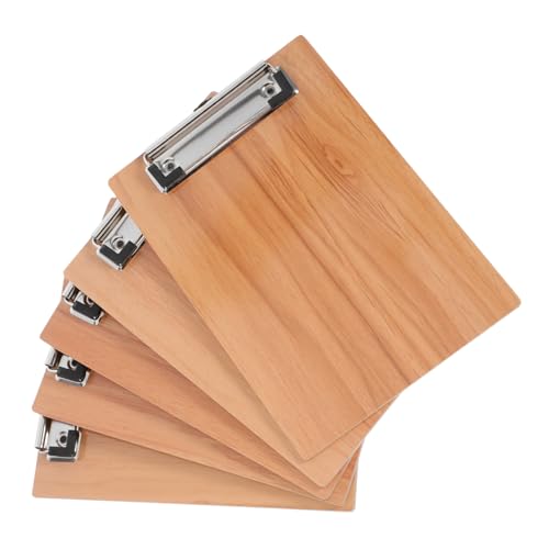 Homoyoyo 5 Stück Teiliges Klemmbrett aus Holz mit Aufhänge Design Schreibbrett für Notizen Menüs und Dokumente für Büro Schule Meetings und Homoyoyo 5 Stück Teiliges Klemmbrett aus Holz mit Aufhänge Design Schreibbrett für Notizen Menüs und Dokumente für Büro Schule Meetings und von Homoyoyo