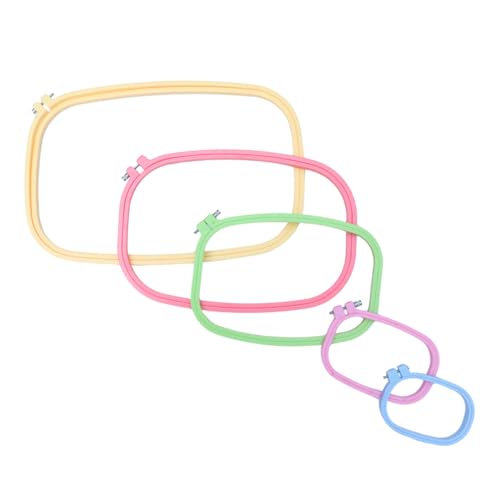 Homoyoyo 5 Stück Teiliges Kunststoff Stickrahmen Set Quadratisch Strapazierfähigem Verstellbare Schraube für Einfache Fixierung Vielseitig für Stickerei und Kreuzstich Verschiedene für Homoyoyo 5 Stück Teiliges Kunststoff Stickrahmen Set Quadratisch Strapazierfähigem Verstellbare Schraube für Einfache Fixierung Vielseitig für Stickerei und Kreuzstich Verschiedene für von Homoyoyo