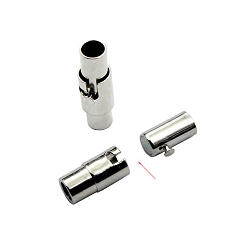 Homoyoyo 5 Stück Teiliges Magnetverschluss Lederband Endkappen mit Sicherungsmechanismus für DIY Schmuck Armband Halskette Zubehör Homoyoyo 5 Stück Teiliges Magnetverschluss Lederband Endkappen mit Sicherungsmechanismus für DIY Schmuck Armband Halskette Zubehör von Homoyoyo