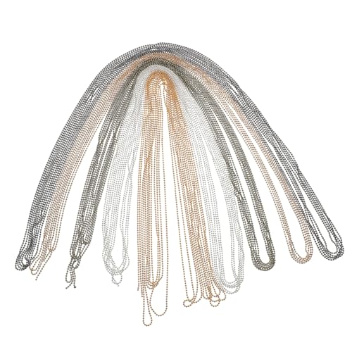 Homoyoyo 5 Stück Teiliges Metall Kugelkette Lang DIY Schmuckperlenkette in Silber Gold Antikbronze Schwarz und Gold Verstellbar Vielseitig für Halsketten und Dekorationen Homoyoyo 5 Stück Teiliges Metall Kugelkette Lang DIY Schmuckperlenkette in Silber Gold Antikbronze Schwarz und Gold Verstellbar Vielseitig für Halsketten und Dekorationen von Homoyoyo