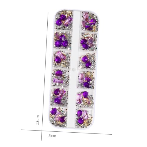 Homoyoyo 5 Stück Teiliges Nagelkunst Strasssteinen Perlen und Metallnieten Kreative Maniküre dekoration für Natürliche und Künstliche Nägel Leicht und Langlebig für Frauen und DIY nailart von Homoyoyo