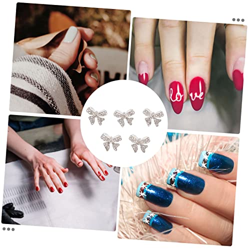 Homoyoyo 5 Stück Teiliges Nail Art Charms mit Schleifen Design Langlebige Strass Dekoration für Maniküre DIY Vielseitig Verwendbar für Nagelkunst Handyhüllen und Haaraccessoires von Homoyoyo