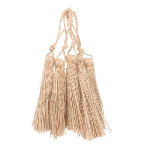 Homoyoyo 5 Stück Teiliges Natürliche Jute Quasten Anhänger Handgefertigte DIY Dekoration für Schmuck Weihnachts und Heimhandwerk Rustikaler Stil Vielseitige Bastelaccessoires Homoyoyo 5 Stück Teiliges Natürliche Jute Quasten Anhänger Handgefertigte DIY Dekoration für Schmuck Weihnachts und Heimhandwerk Rustikaler Stil Vielseitige Bastelaccessoires von Homoyoyo