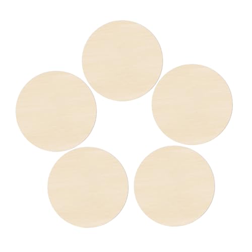 Homoyoyo 5 Stück Teiliges Naturbelassene Holzscheiben Unlackierte Runde Holzausschnitte für DIY Bastelprojekte Kindgerechte Holztafeln zum Bemalen und Kreativen Gestalten Homoyoyo 5 Stück Teiliges Naturbelassene Holzscheiben Unlackierte Runde Holzausschnitte für DIY Bastelprojekte Kindgerechte Holztafeln zum Bemalen und Kreativen Gestalten von Homoyoyo