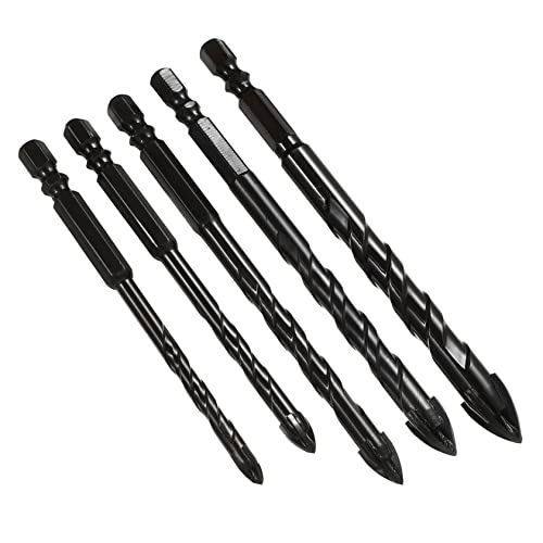 Homoyoyo 5 Stück Teiliges Set Bohrer für Fliesen Keramik und Hochwertige Stahlbohrer Robust und Langlebig für Präzises Bohren Verschiedenen Materialien von Homoyoyo
