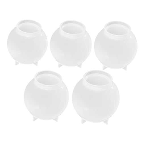Homoyoyo 5 Stück Teiliges Silikon Gießform Runde Kugel Wiederverwendbar Langlebig Ungiftig für DIY Epoxidharz Schmuck Basteln Ornamentherstellung Geeignet für Anfänger und Profis von Homoyoyo