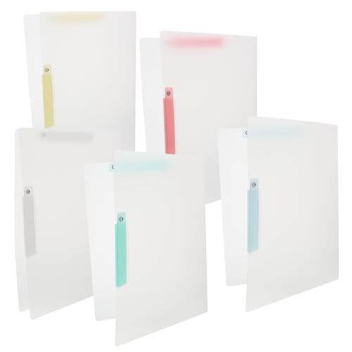Homoyoyo 5 Stück Teiliges Transparente Kunststoff Ordner mit Großer Kapazität Robuste Dokumentenhüllen Sortieren und Schützen von Prüfungsunterlagen Akten und Papieren für Büro und Schule von Homoyoyo