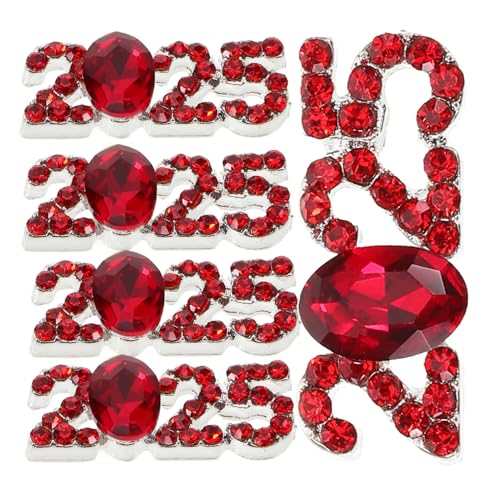 Homoyoyo 5 Stück Teiliges Zahlenform aus Langlebiger Legierung mit Funkelnden Strasssteinen Kleine Nail Art Charms für Kreative Damen Vielseitige Nageldekoration für Natürliche und von Homoyoyo