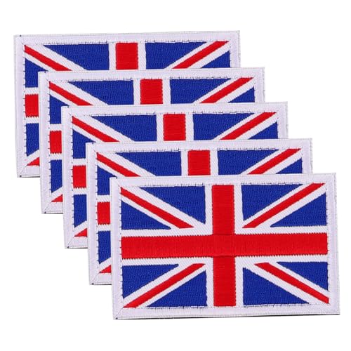 Homoyoyo 5 Stück Uk Flaggen Aufnäher Gestickt Langlebige Applikationen mit Haken und Schlaufenverschluss zum Aufnähen Kleidung Rucksäcke Hüte Vielseitig für DIY Projekte und Persönliche Homoyoyo 5 Stück Uk Flaggen Aufnäher Gestickt Langlebige Applikationen mit Haken und Schlaufenverschluss zum Aufnähen Kleidung Rucksäcke Hüte Vielseitig für DIY Projekte und Persönliche von Homoyoyo