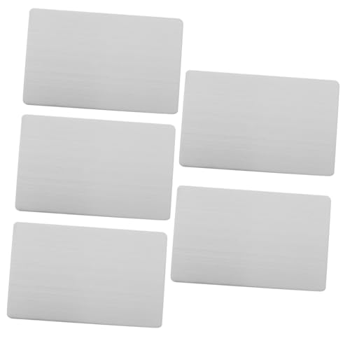 Homoyoyo 5 Stück Visitenkarten Metallgravurrohlinge Kartenrohlinge Metallschilder Rohlinge Gravurplatten Blanko Schild Schreibtisch Namensschilder Homoyoyo 5 Stück Visitenkarten Metallgravurrohlinge Kartenrohlinge Metallschilder Rohlinge Gravurplatten Blanko Schild Schreibtisch Namensschilder von Homoyoyo