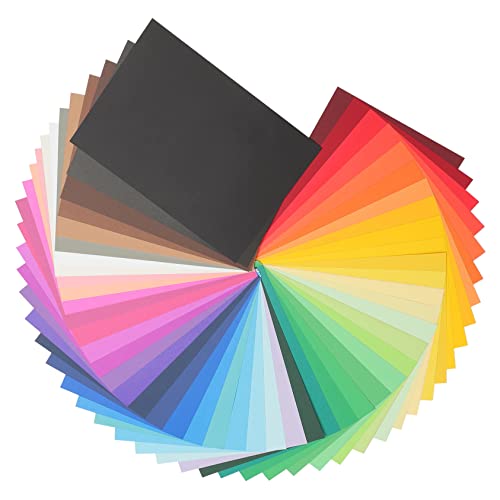 Homoyoyo 50 Blatt Buntes Bastelpapier Mix Origami Papier für DIY Handarbeit Malpapier Kreative Kartonbögen Leicht zu Falten und Vielseitig Einsetzbar von Homoyoyo