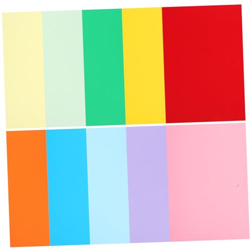 Homoyoyo 50 Blatt Farbkarton M² Schweres Beidseitig Farbiges Bastelpapier Farben Mix Glatte Oberfläche Druckerfreundlich Vielseitig für Diy Karten Scrapbooking Schule und Büro von Homoyoyo