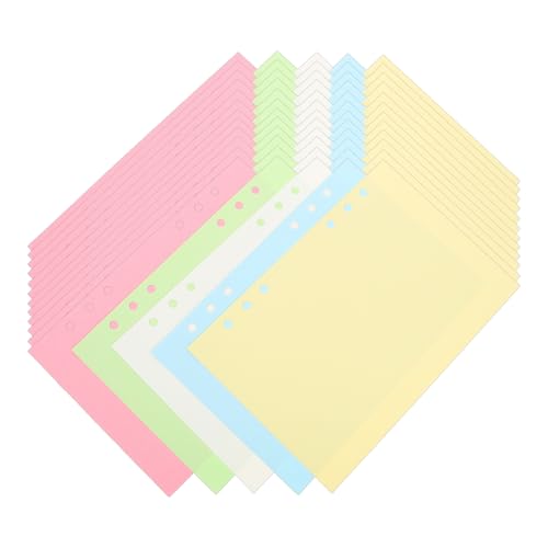 Homoyoyo 50 Blatt Nachfüllpapier für Ringbuch Farbiges Notizpapier Geeignet für Planer Notizen Journaling Installieren Vielseitig Einsetzbar von Homoyoyo