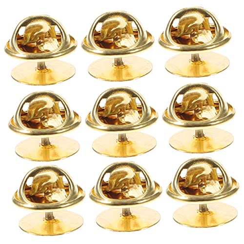 Homoyoyo 50 Sätze Pin Rückverschluss für Anstecker Goldene Basis Bastelzubehör für Kleidung Broschen und Abzeichen und Praktisch für DIY Projekte von Homoyoyo