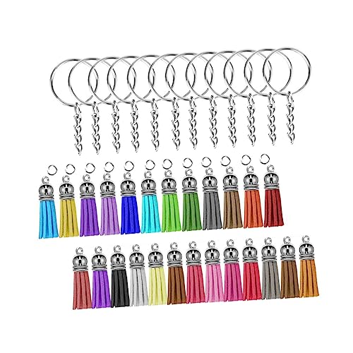 Homoyoyo 50 Sätze handystativ handsfull anahtarlık key chains armaturen Stichworte Schlüsselbund Schlüsselanhänger machen Ring Schlüsselanhänger-Anhänger Metallschlüsselkette Leder Silver von Homoyoyo
