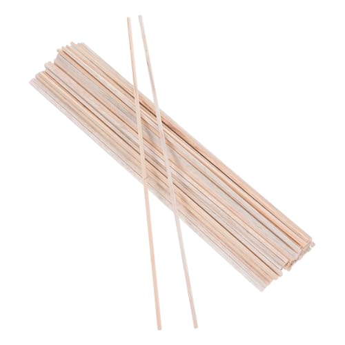 Homoyoyo 50 Stück Balsaholz Stäbe Holzleisten Unbehandelte Holz Dübel für Diy Bastelprojekte Modellbau Naturholzleisten für Präzises Ausrichten und Vielseitige Verwendung von Homoyoyo