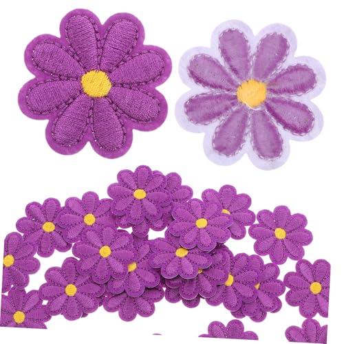 Homoyoyo 50 Stück Bügel-patches Blumen Stickerei Applikationen mit Hitzeschmelzkleber zum Aufbügeln oder Aufnähen für Kleidung Hüte DIY Stoffdeko Langlebig Haftend Einfach Anzuwenden von Homoyoyo