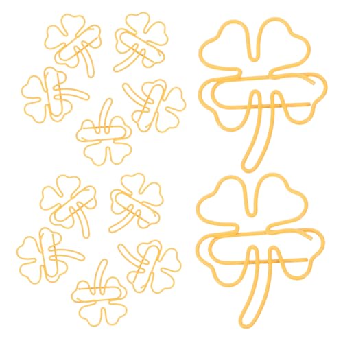 Homoyoyo 50 Stück Büroklammer mit vierblättrigem Kleeblatt Nettes Schreibtischzubehör Shamrock Lesezeichenclip Schulbedarf Büroklammer-Lesezeichen Clip-Lesezeichen Metall Gelb Homoyoyo 50 Stück Büroklammer mit vierblättrigem Kleeblatt Nettes Schreibtischzubehör Shamrock Lesezeichenclip Schulbedarf Büroklammer-Lesezeichen Clip-Lesezeichen Metall Gelb von Homoyoyo