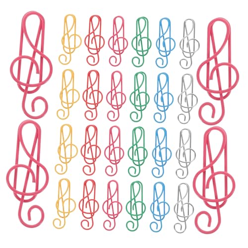 Homoyoyo 50 Stück Bunte Büroklammern Musiknoten Design Große Kreative Papierklammern für Schule Büro und Bastelbedarf Farbenfrohe Dokumentenklammern Langlebig und Praktisch Homoyoyo 50 Stück Bunte Büroklammern Musiknoten Design Große Kreative Papierklammern für Schule Büro und Bastelbedarf Farbenfrohe Dokumentenklammern Langlebig und Praktisch von Homoyoyo
