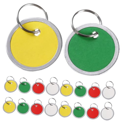 Homoyoyo 50 Stück Farbenfrohe Schlüsselanhänger Set Beschriftbare Schlüsselmarkierer Praktische Etiketten für Schlüssel Gepäck und zur Organisation und Personalisierung von Homoyoyo