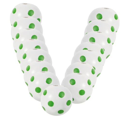 Homoyoyo 50 Stück Gepunktete Holzperlen Valentinstags Holzperlen Holzperlen Für Armbänder Vintage Lose Perlen Runde Perlen Vintage Perlen St Patrick'S Day Perlen Basteln von Homoyoyo