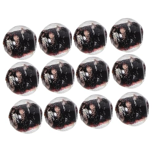 Homoyoyo 50 Stück Glasperlen DIY Schmuckperlen Langlebige Glatte Schwarze Spacer Perlen zum Armband Selbermachen Bastelperlen Auffädeln für Schmuckherstellung von Homoyoyo