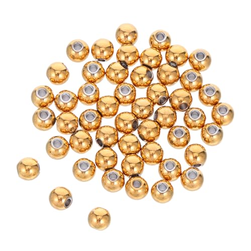 Homoyoyo 50 Stück Glatte Runde Metallperlen für Diy Schmuckherstellung Loch Vielseitig Einsetzbar für Armbänder und Homoyoyo 50 Stück Glatte Runde Metallperlen für Diy Schmuckherstellung Loch Vielseitig Einsetzbar für Armbänder und von Homoyoyo