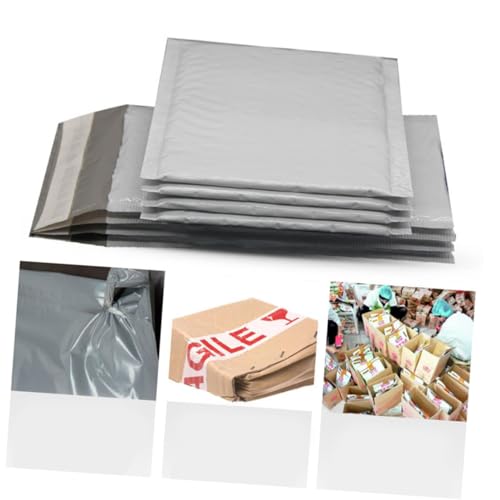 Homoyoyo 50 Stück Graue Selbstklebende Versandtaschen mit Luftpolster Gepolsterte Mailer für Sicheren Warentransport und Vielseitige Paketversandlösungen von Homoyoyo