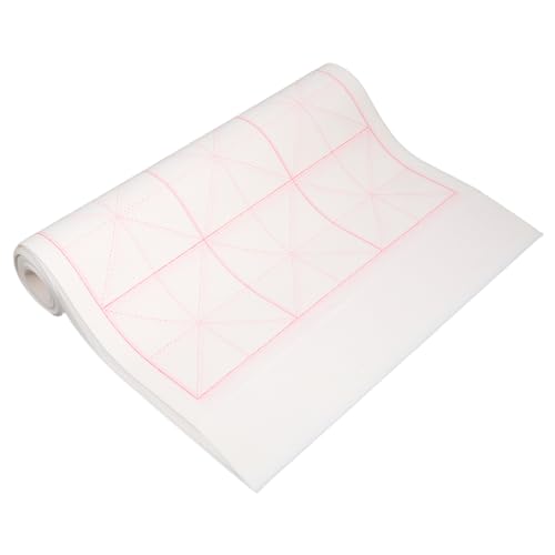 Homoyoyo 50 Stück Halbgegartes Xuan Papier mit Gitternetz Chinesisches Kalligraphiepapier für Anfänger Reispapierähnlich Langsame Tintenabsorption Vielseitig für Malerei und Schreibübungen von Homoyoyo