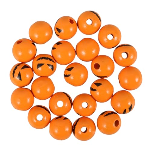 Homoyoyo 50 Stück Halloween Holzperlen mit Geschnitztem Geistergesicht Runde Holz Abstandshalter Perlen für DIY Basteln Polierte Holzperlen für Schmuckherstellung und Festdeko Homoyoyo 50 Stück Halloween Holzperlen mit Geschnitztem Geistergesicht Runde Holz Abstandshalter Perlen für DIY Basteln Polierte Holzperlen für Schmuckherstellung und Festdeko von Homoyoyo