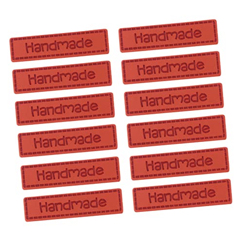 Homoyoyo 50 Stück Handmade Lederetiketten Geprägte Tags für Kleidung Taschen Hüte DIY Label ohne Loch Hochwertige Stoffetiketten für Handarbeit und Modeaccessoires Homoyoyo 50 Stück Handmade Lederetiketten Geprägte Tags für Kleidung Taschen Hüte DIY Label ohne Loch Hochwertige Stoffetiketten für Handarbeit und Modeaccessoires von Homoyoyo