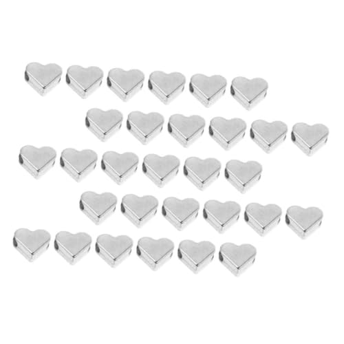Homoyoyo 50 Stück Herz Spacer Perlen Silberfarben Schmuck Bastelmaterial DIY Armband Halskette Schmuckherstellung für Erwachsene Kleine Perlen Herzen Homoyoyo 50 Stück Herz Spacer Perlen Silberfarben Schmuck Bastelmaterial DIY Armband Halskette Schmuckherstellung für Erwachsene Kleine Perlen Herzen von Homoyoyo