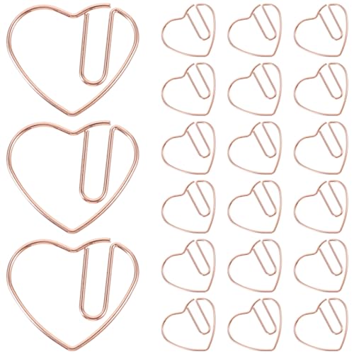 Homoyoyo 50 Stück Herzförmige Büroklammern Dekorative Metall Paperclips Roségold Kleine Clips für Dokumente Notizen Fotos für Büro Hochzeit und Scrapbooking Homoyoyo 50 Stück Herzförmige Büroklammern Dekorative Metall Paperclips Roségold Kleine Clips für Dokumente Notizen Fotos für Büro Hochzeit und Scrapbooking von Homoyoyo
