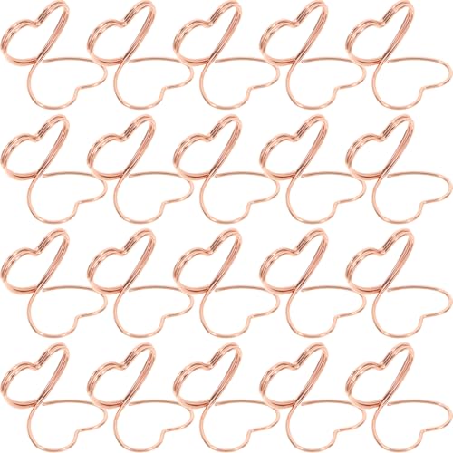 Homoyoyo 50 Stück Herzförmige Tischkartenhalter für Hochzeiten Metallische Foto Clips für Menüs Notizen und Dekoration Elegante Tischdeko für Romantische Anlässe von Homoyoyo