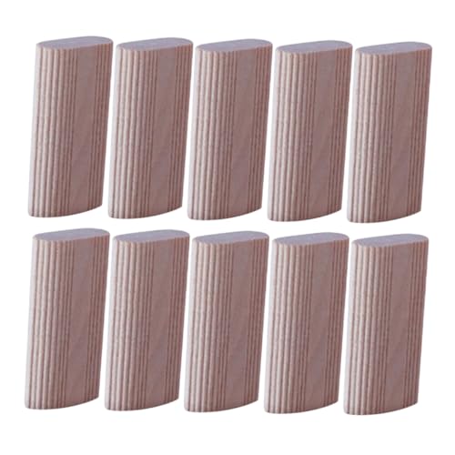 Homoyoyo 50 Stück Holz Dübel Domino Verbindungsstücke für Möbelreparatur Stabiler Holzstopfen Robuste und Langlebige Holzverbindungen für Möbel von Homoyoyo