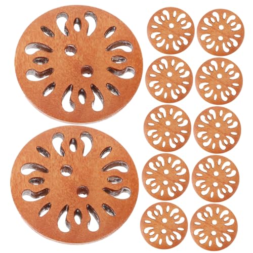 Homoyoyo 50 Stück Holzknöpfe Vintage Stil Holz Knöpfe zum Annähen DIY Kleidung Dekoration Ersatzknöpfe für Mäntel und Accessoires Langlebig und Modisch von Homoyoyo