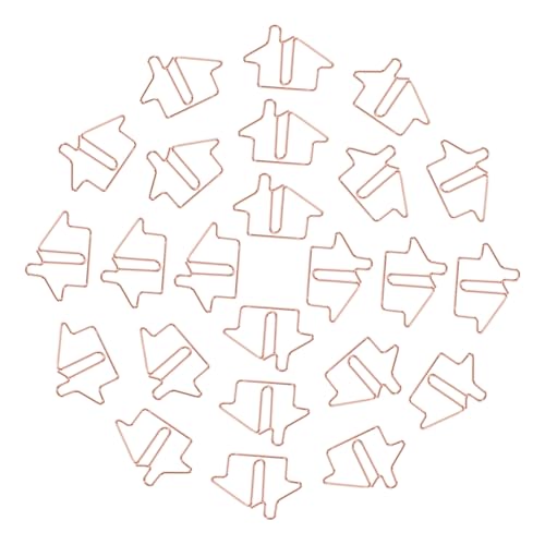 Homoyoyo 50 Stück Kleine Süße Papierklammern aus Robustem Niedliche Hausform Lesezeichen Vielseitige Büroklammern für Dokumente Memo Clips in Elegantem Roségold für Büro und Schule Homoyoyo 50 Stück Kleine Süße Papierklammern aus Robustem Niedliche Hausform Lesezeichen Vielseitige Büroklammern für Dokumente Memo Clips in Elegantem Roségold für Büro und Schule von Homoyoyo