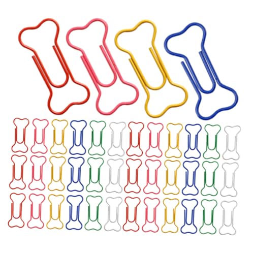 Homoyoyo 50 Stück Knochenförmige Büroklammern Kreative Clips für Scrapbooking Fotoalben Umschläge und Vielseitig Langlebig und Dekorativ für Büro Schule und Zuhause von Homoyoyo