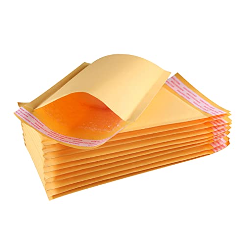 Homoyoyo 50 Stück Kraft Bubble Film Taschen Wasserdichte Versandtaschen Selbstklebende Polstertaschen für Sicheren Versand und Schutz von Homoyoyo