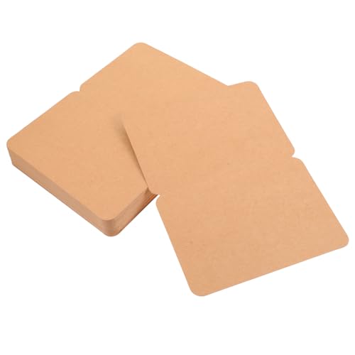 Homoyoyo 50 Stück Kraftpapier Karten Vintage Stil Doppelkarten Blanko zum Basteln DIY Grußkarten für Botschaften und Festtagswünsche Braunes Karton Kartenset von Homoyoyo