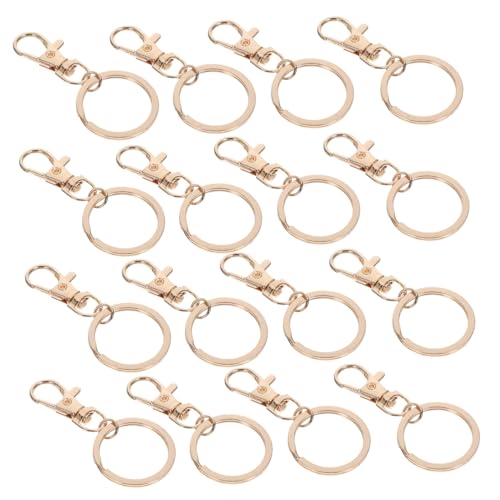 Homoyoyo 50 Stück Langlebige Schlüsselanhänger aus Zinklegierung mit Robustem Hummer karabiner und Flachem Schlüsselring für DIY projekte und Schmuckbefestigung von Homoyoyo