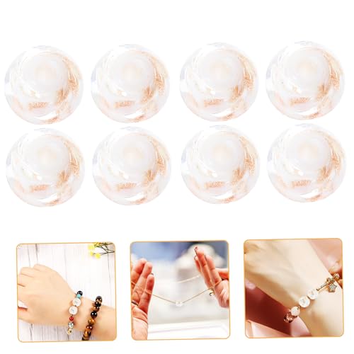 Homoyoyo 50 Stück Leuchtende Glasperlen Weiße Spacer Perlen für Armband Schmuckherstellung DIY Bastelperlen für Halsketten und Armbänder Glatte Oberfläche zum Auffädeln und Basteln Homoyoyo 50 Stück Leuchtende Glasperlen Weiße Spacer Perlen für Armband Schmuckherstellung DIY Bastelperlen für Halsketten und Armbänder Glatte Oberfläche zum Auffädeln und Basteln von Homoyoyo