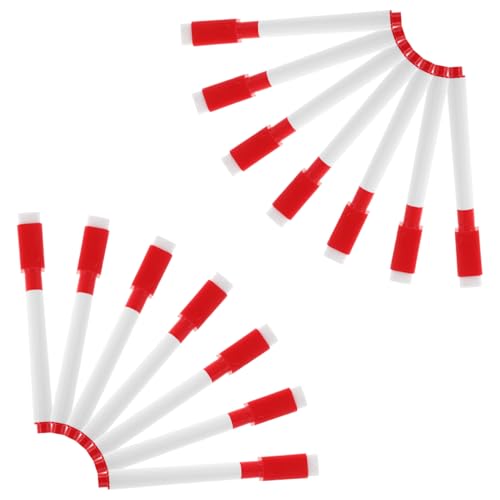 Homoyoyo 50 Stück Magnetische Whiteboard Marker Abwischbare Stifte mit Radiergummi Kappe Spitze Rot für Schule Büro und Zuhause für Kreative Anwendungen und Schnelle Korrekturen von Homoyoyo