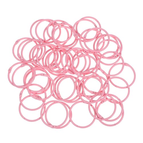 Homoyoyo 50 Stück Metall Buchbinderinge Innendurchmesser Rosa Runde Lose-ringe für Karteikarten Notizbücher Schlüsselanhänger Büro Schule Flexibles Organisationszubehör von Homoyoyo