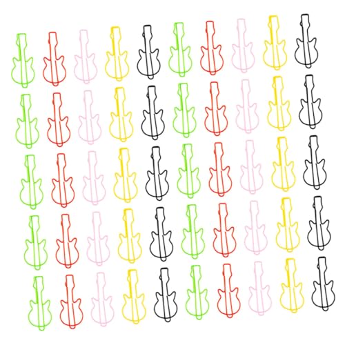 Homoyoyo 50 Stück Metall Büroklammern Gitarrenform Lesezeichen Metallclips für Büro Schule Dokumente Musikliebhaber Homoyoyo 50 Stück Metall Büroklammern Gitarrenform Lesezeichen Metallclips für Büro Schule Dokumente Musikliebhaber von Homoyoyo