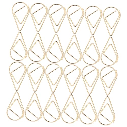 Homoyoyo 50 Stück Metall Büroklammern Wassertröpfchen Form Kleine Dekorative Paperclips für Dokumente Notizen Organisation Bürobedarf Goldfarben Homoyoyo 50 Stück Metall Büroklammern Wassertröpfchen Form Kleine Dekorative Paperclips für Dokumente Notizen Organisation Bürobedarf Goldfarben von Homoyoyo